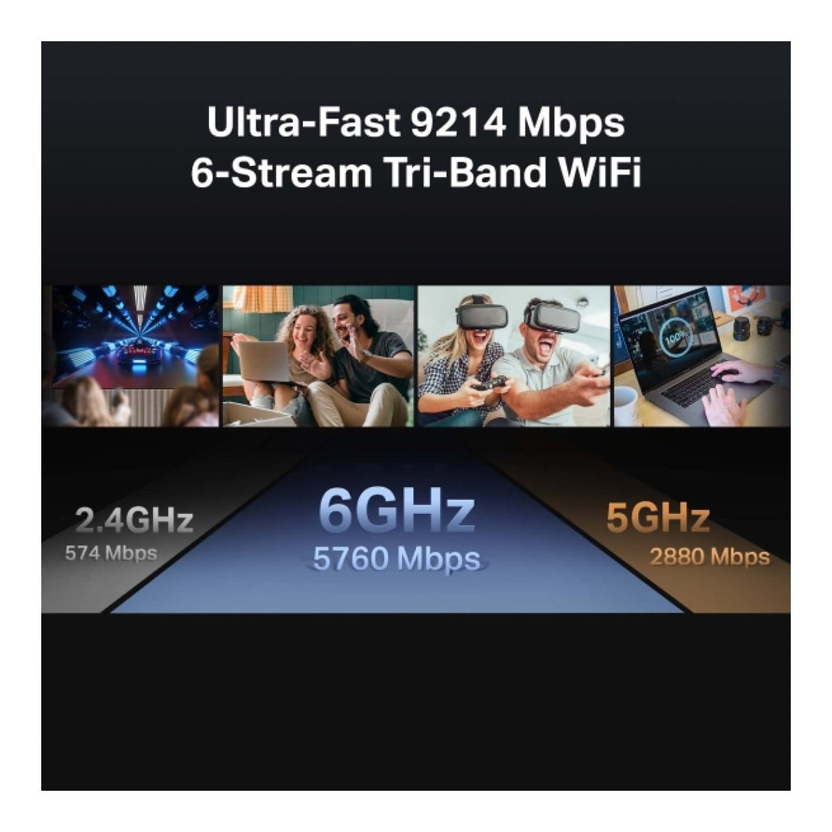 TP-Link Archer BE550 BE9300 Tri-Band Wi-Fi 7 Router