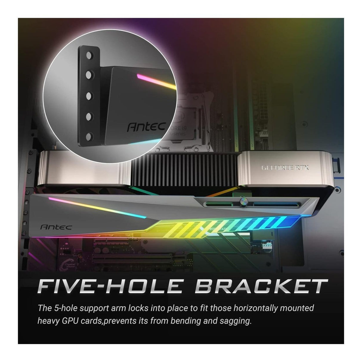 Antec Dagger GPU Support Bracket AT-HGPUH-ARGB-BK