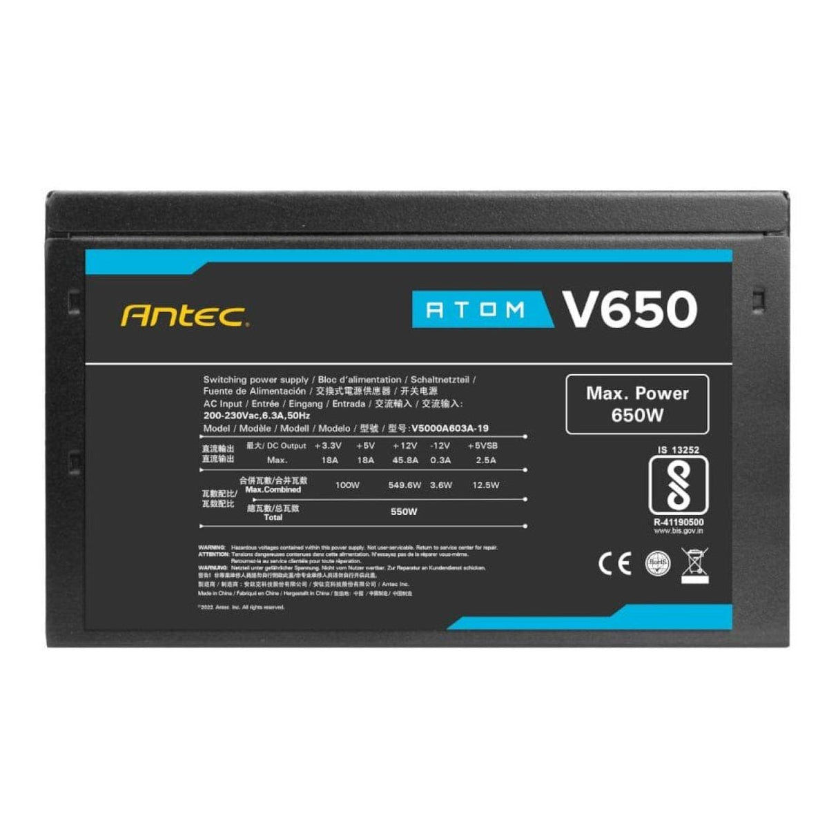 Antec Atom V650 80 Plus Non-Modular Power Supply