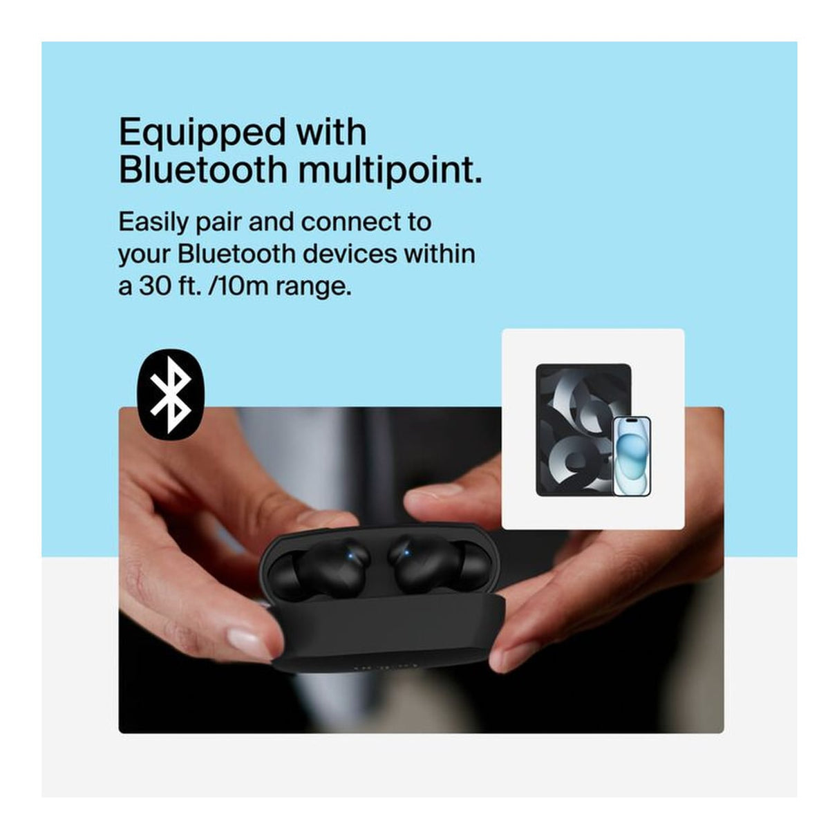 Belkin SoundForm Rhythm TWS Earbuds Black AUC012BTBK