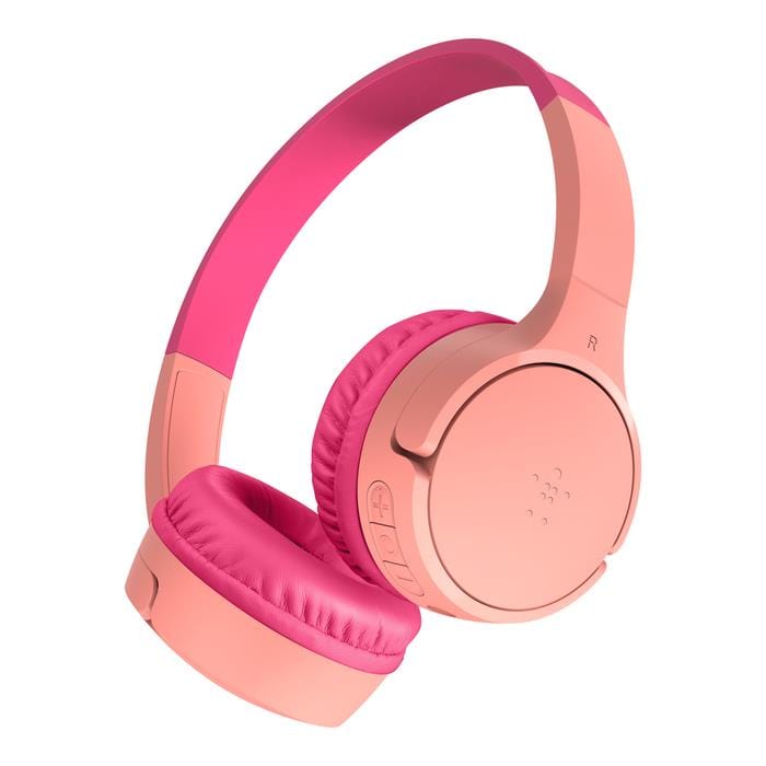 Belkin SoundForm Mini Wireless On-Ear Headphones for Kids Pink AUD002BTPKV3