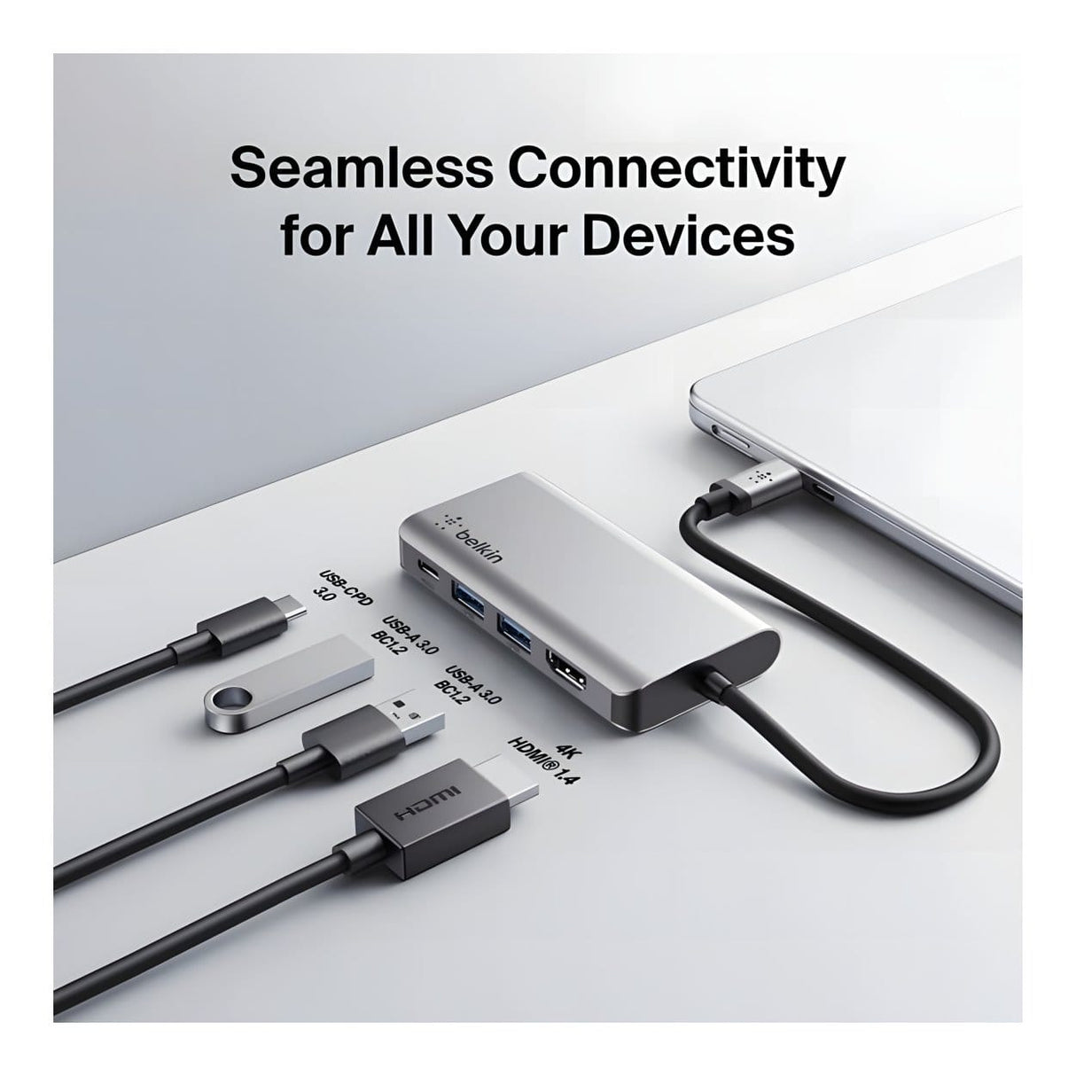 Belkin Connect USB-C 4-in-1 Multiport Adapter AVC006BTSGY