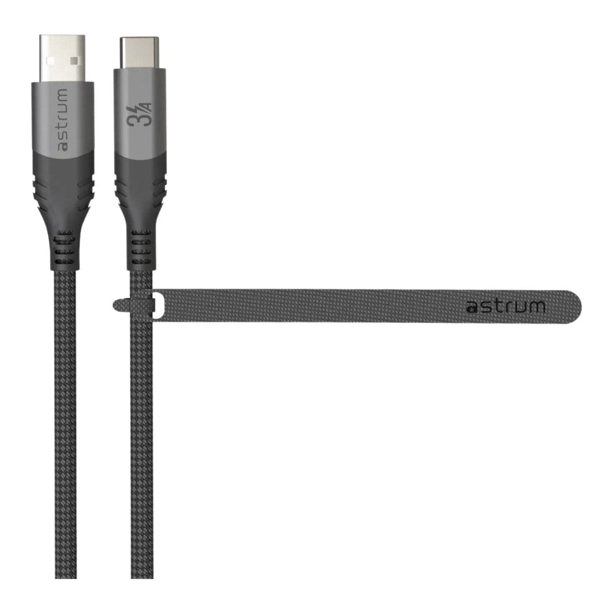 Astrum VMAC20 1.2m USB-A to USB-C Braided Cable Grey AVMAC2012G