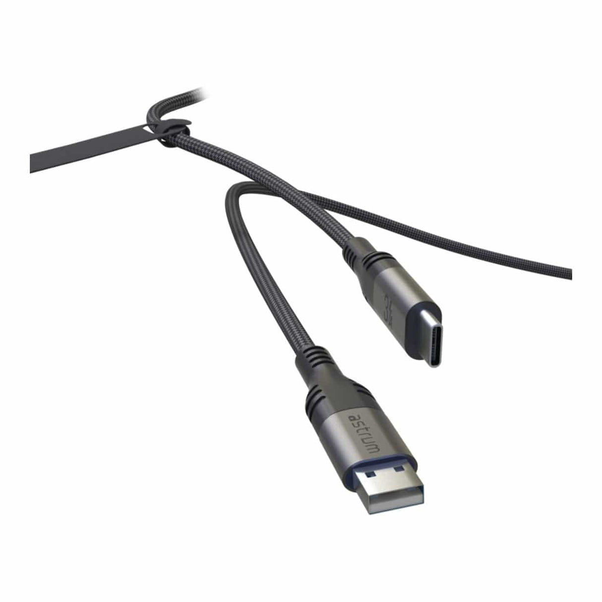 Astrum VMAC20 USB-A to USB-C 2m Durable Braided Cable AVMAC2020G