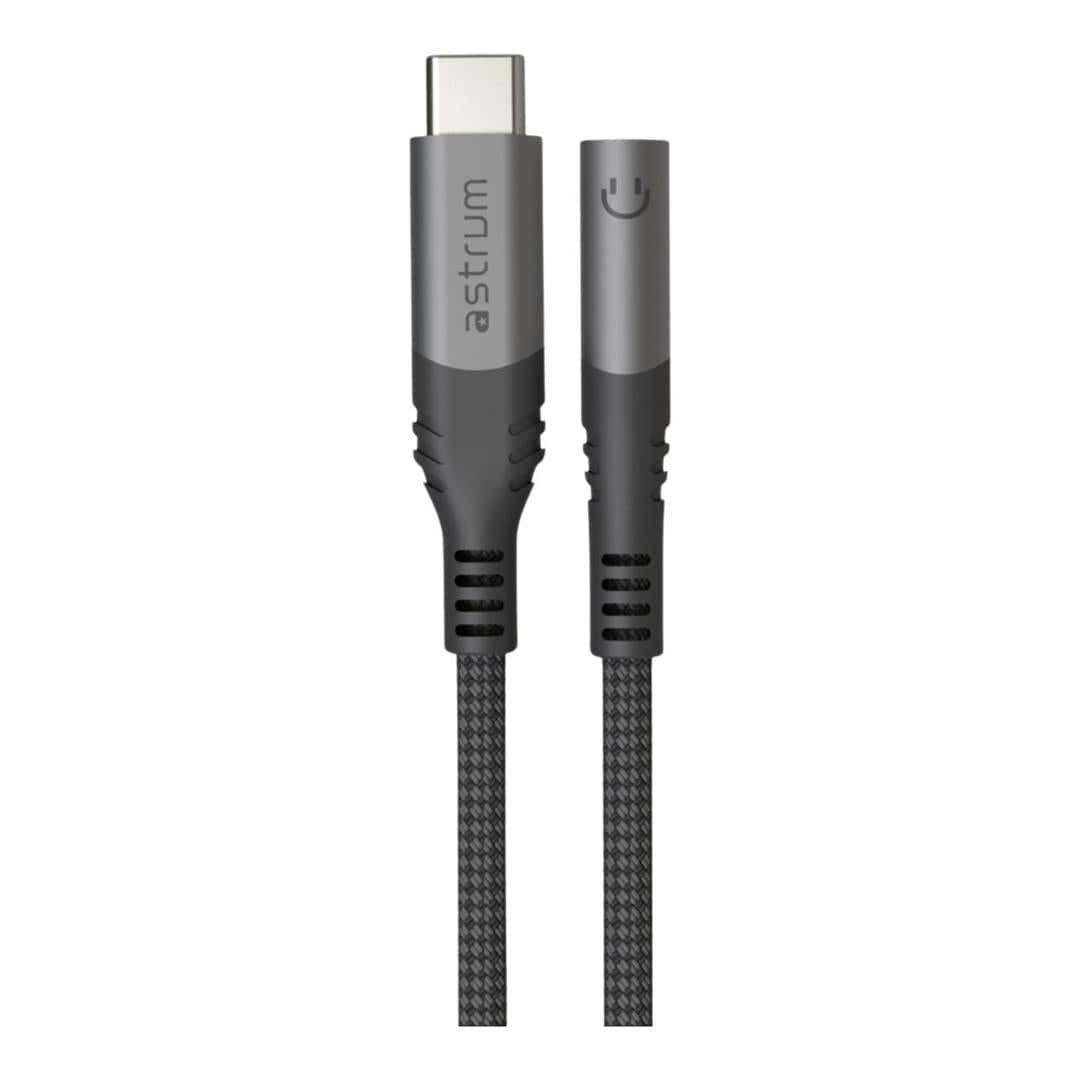 Astrum VMCA50 10cm Braided USB-C Male to 3.5mm AUX Female Adapter AVMCA50B