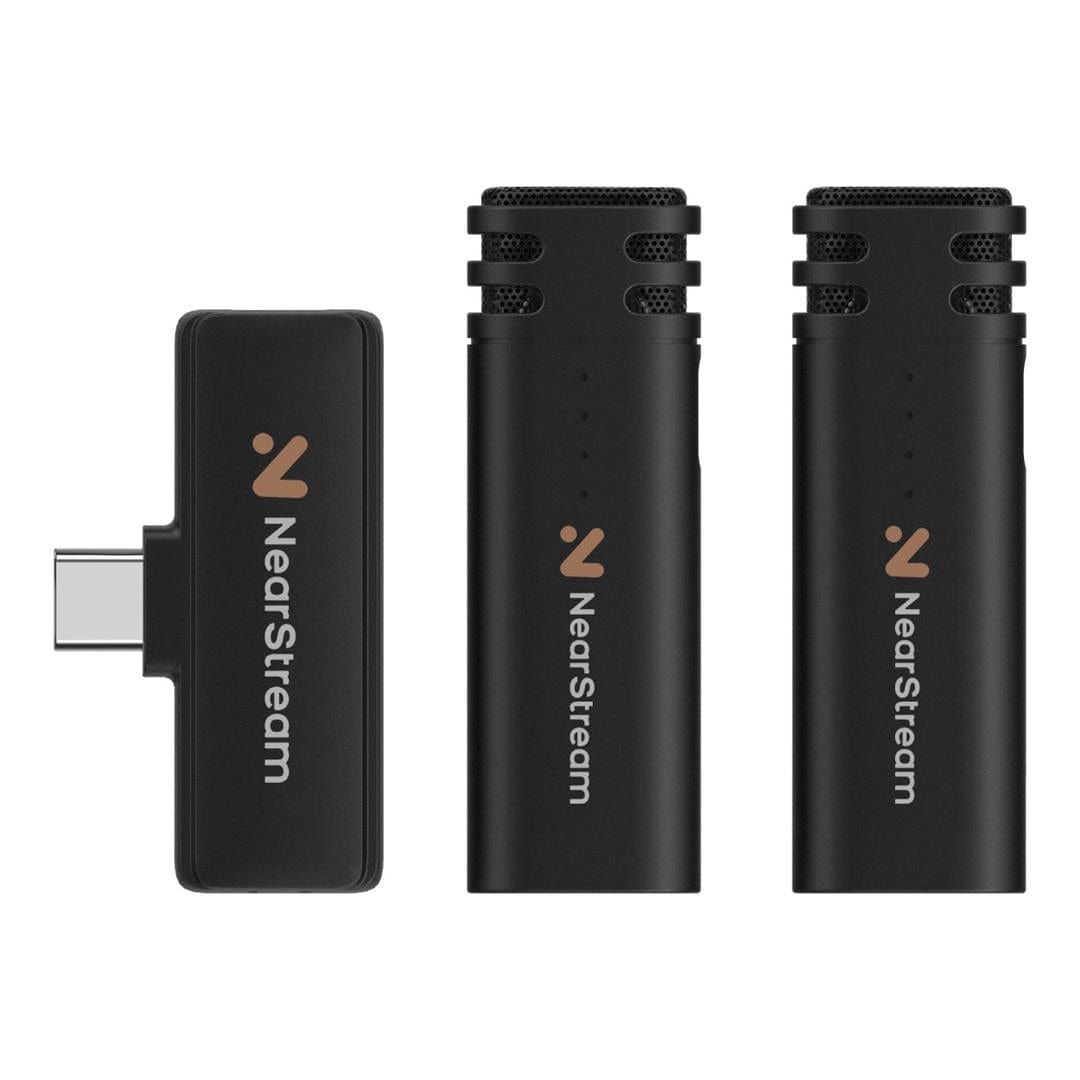 NearStream AWM10T-P AI Noise-Canceling Mini Wireless Microphones
