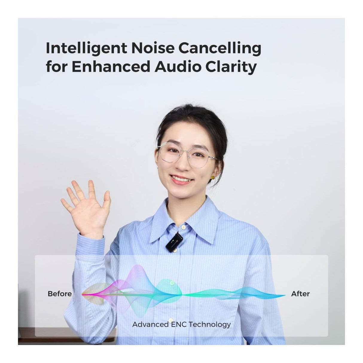 NearStream AWM20D AI Noise-Canceling Lavalier Microphone