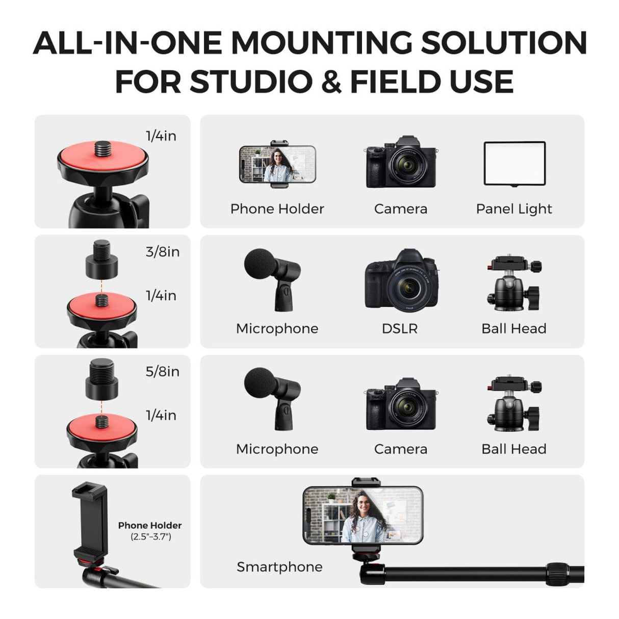 NearStream ST40 Camera Desk Mount with Dual Telescopic Arms