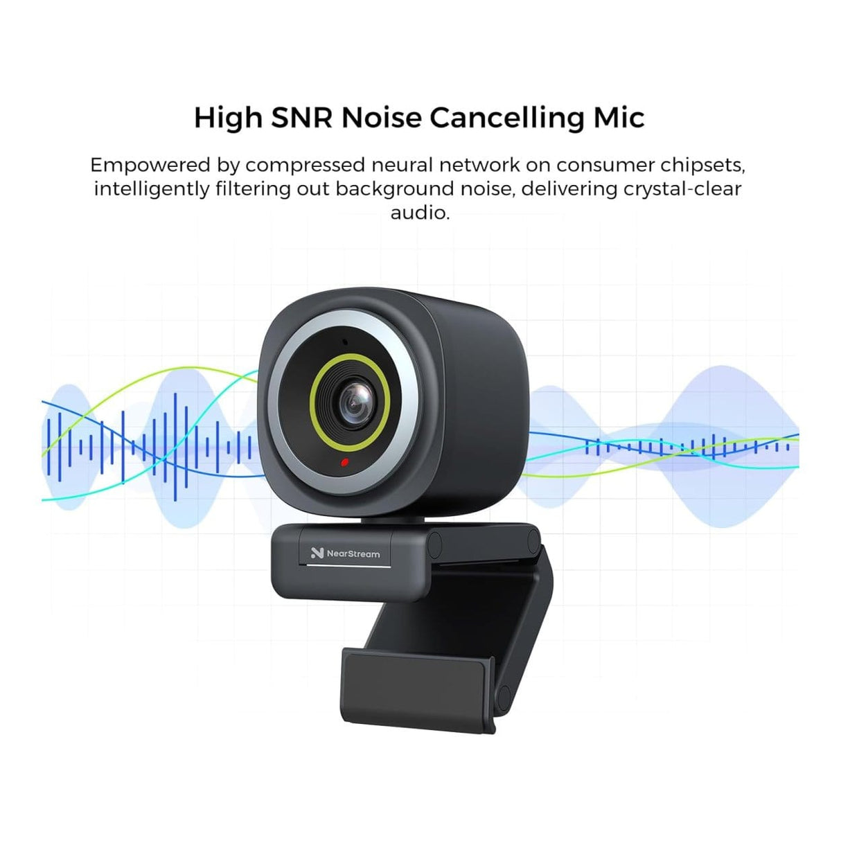 NearStream V02AF FHD 2MP AI Noise-Canceling Webcam