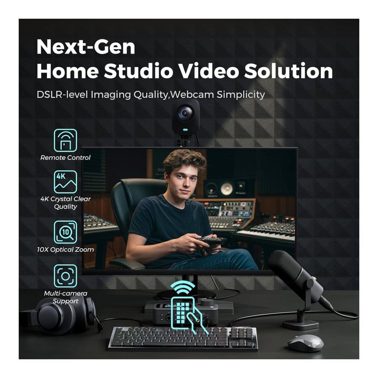 NearStream VM20 4K 5MP AI Noise-Canceling Streaming Camera