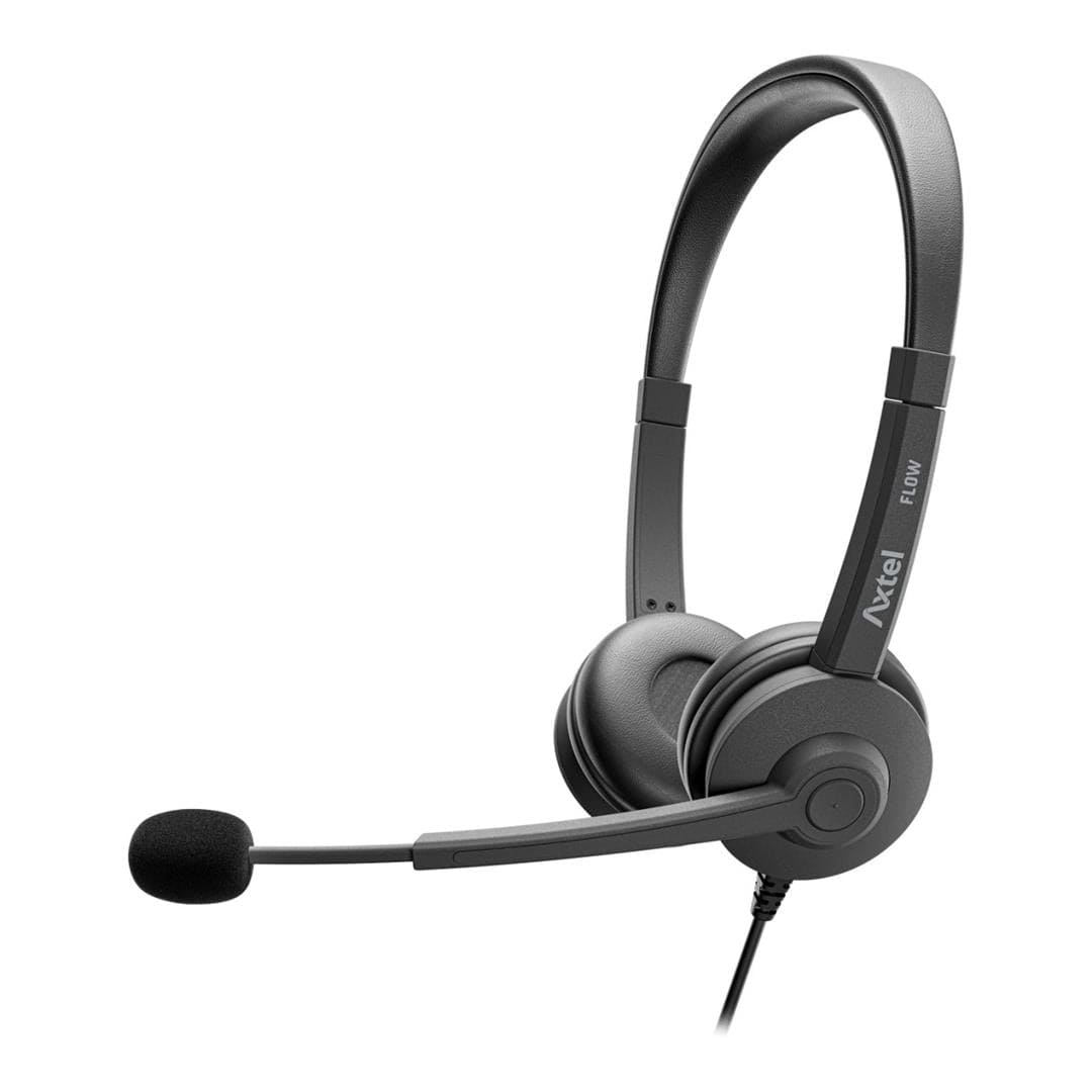 Axtel Flow UC Wired Stereo Headset Black AXH-FLOWUCD