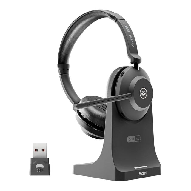 Axtel ONE Wireless Stereo Headset with Charging Stand AXH-ONEBTD-CB
