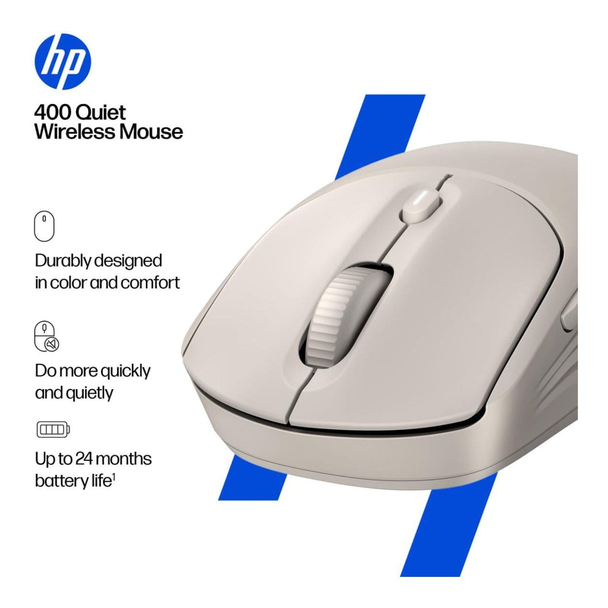 HP 400 Quiet Wireless Mouse - Blue AZ7B4AA