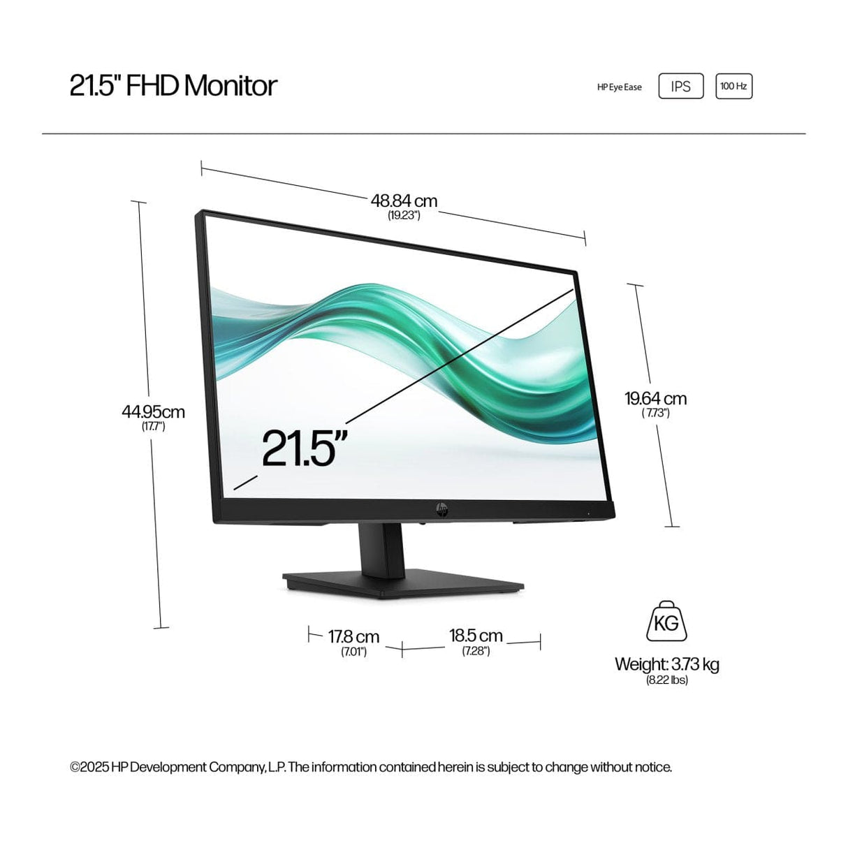 HP Series 3 Pro 322ph 21.5-inch 1920 x 1080p FHD 16:9 100Hz 5ms LCD IPS Monitor B0BN7UT