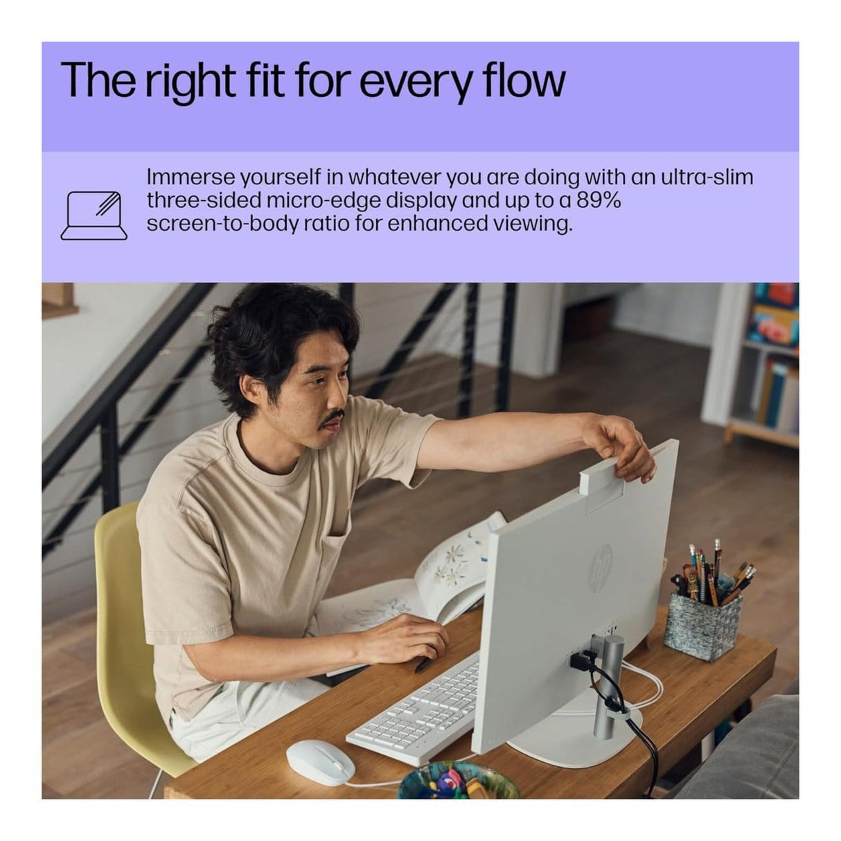 HP 24-cr1002ni 23.8-inch FHD All-in-One PC - Intel Core Ultra 5 125U 512GB SSD 16GB RAM Win 11 Home