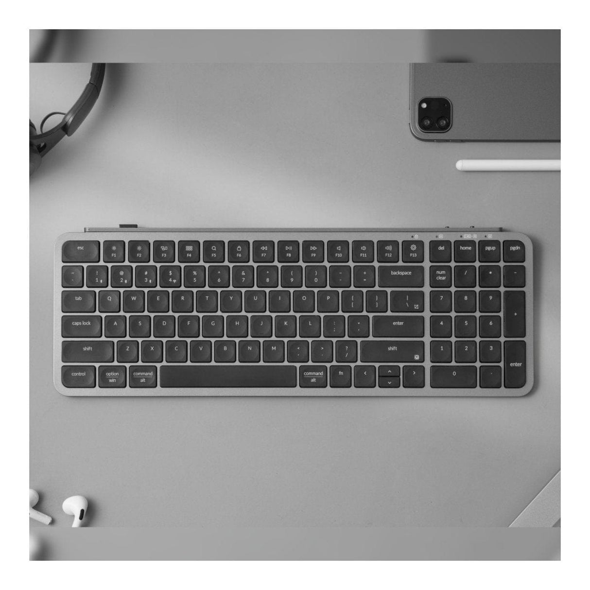 Keychron B2 Pro Ultra-Slim Wireless Keyboard Space Grey B2P-K1