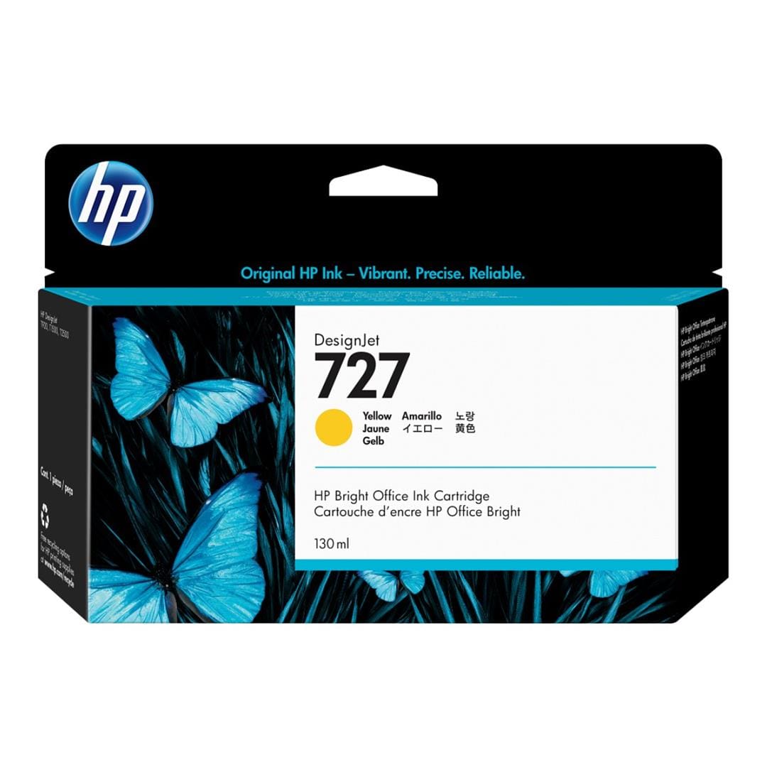 HP 727 DesignJet Yellow Ink Cartridge Original B3P21A Single-pack