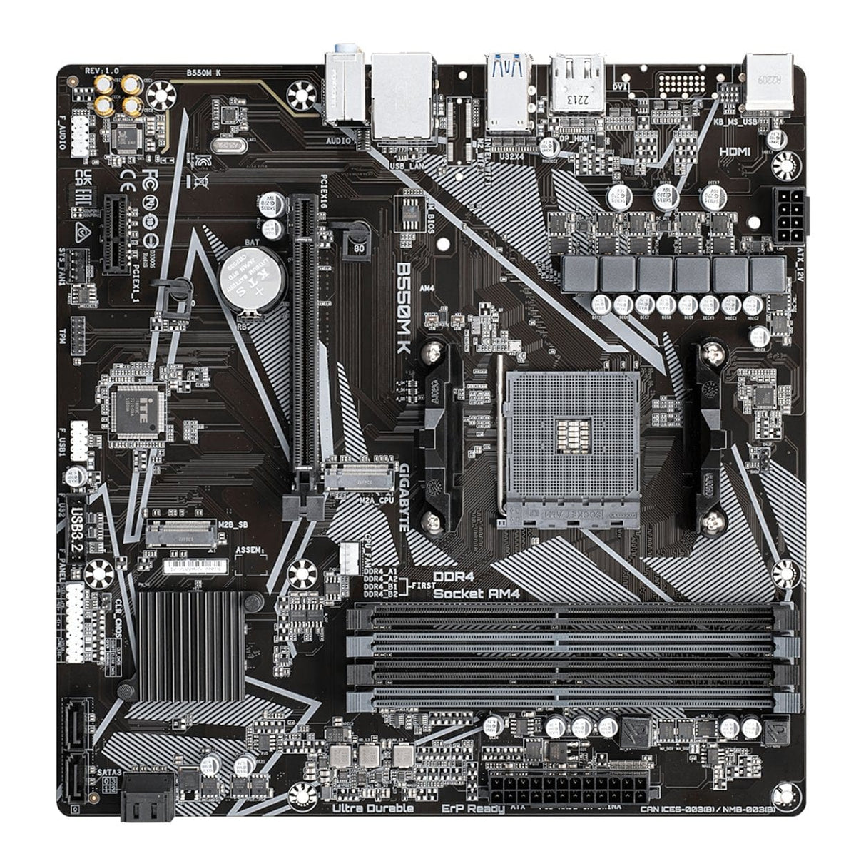 Gigabyte B550M K AMD Socket AM4 mATX Motherboard