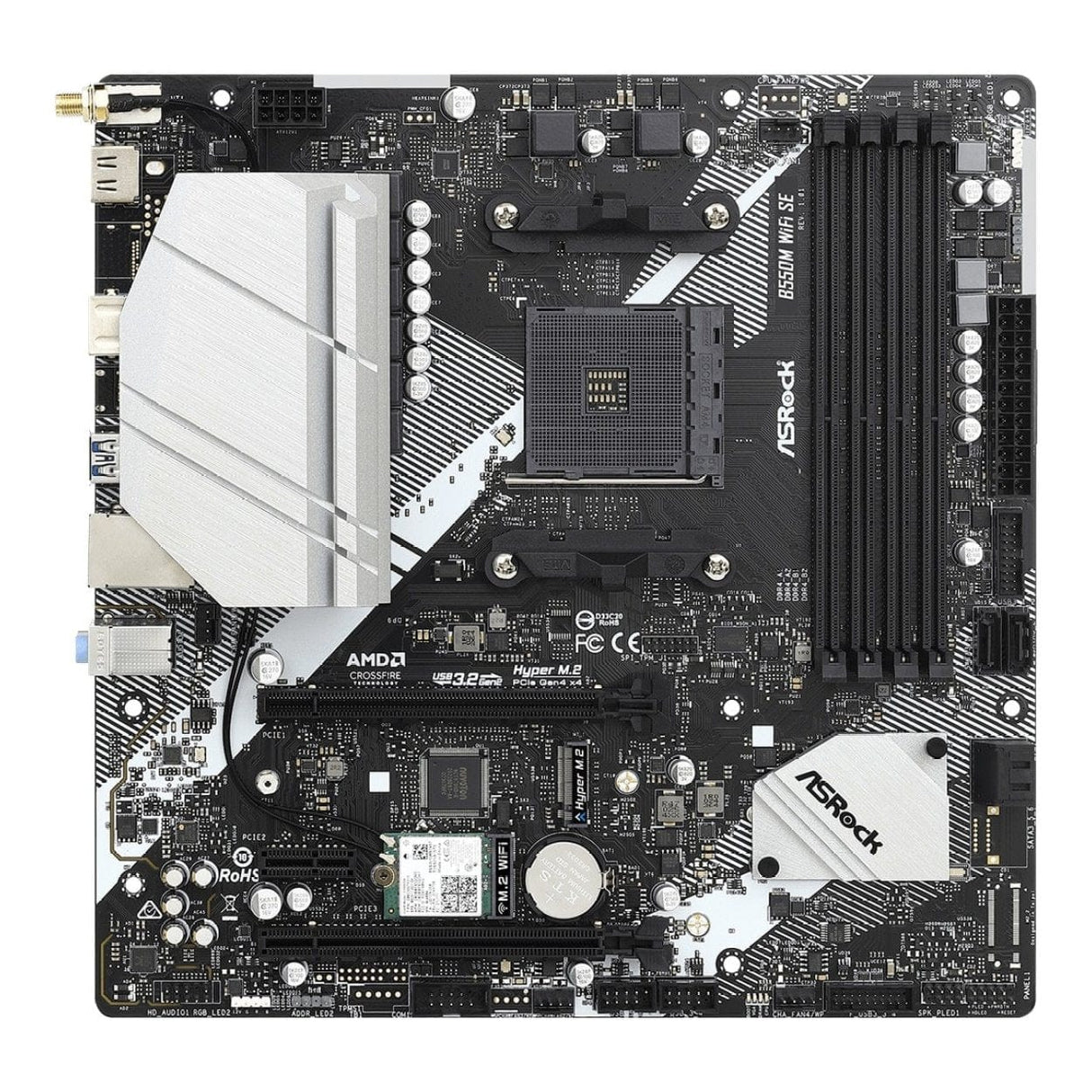 ASRock B550M Wi-Fi SE AMD Socket AM4 microATX Motherboard B550M-WIFI-SE