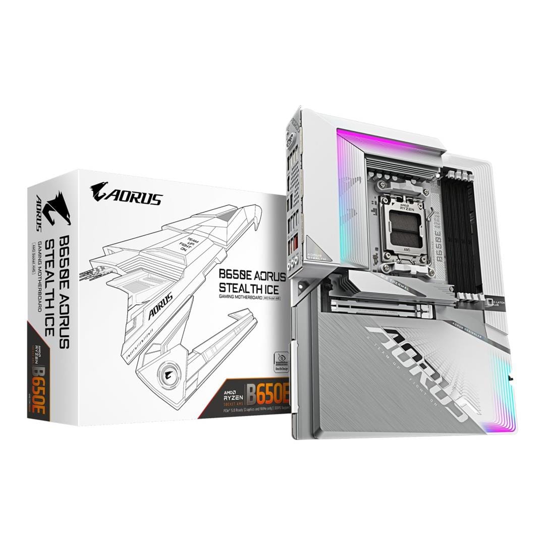 Gigabyte B650E AORUS Stealth ICE AMD Socket AM5 ATX Motherboard