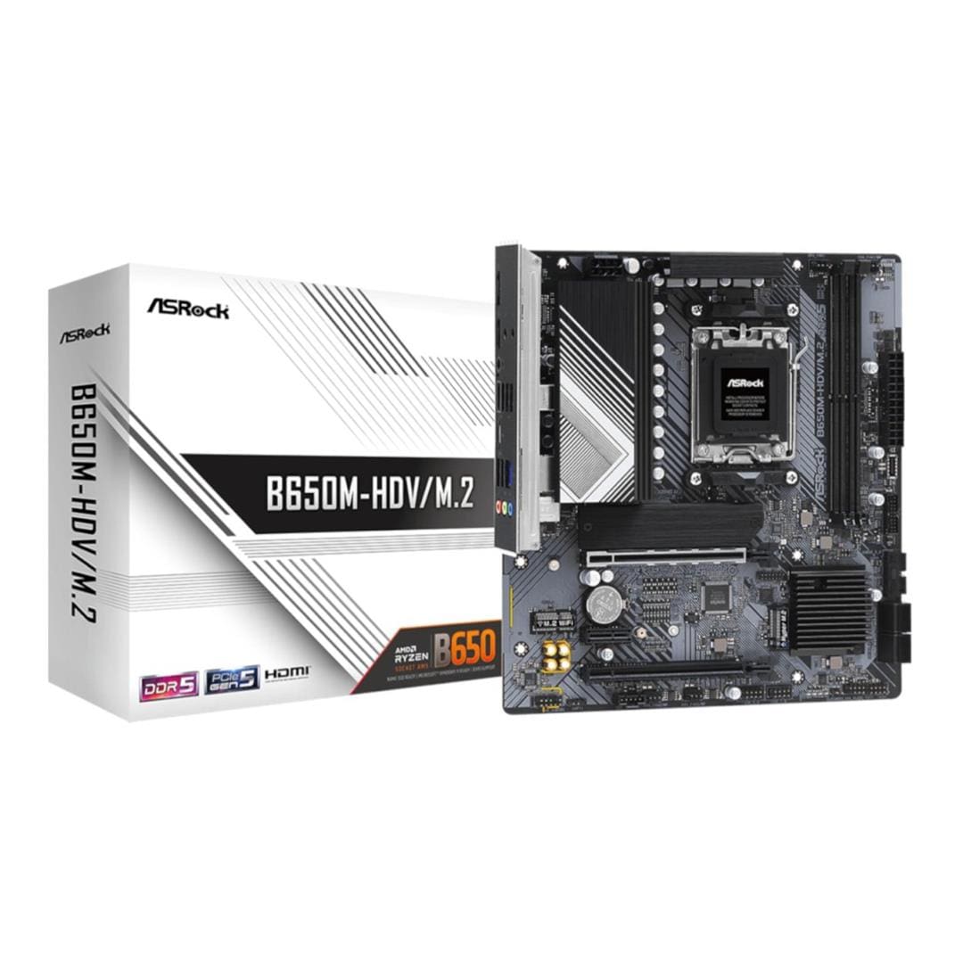 ASRock B650M-HDV M.2 AMD Socket AM5 micro ATX Motherboard