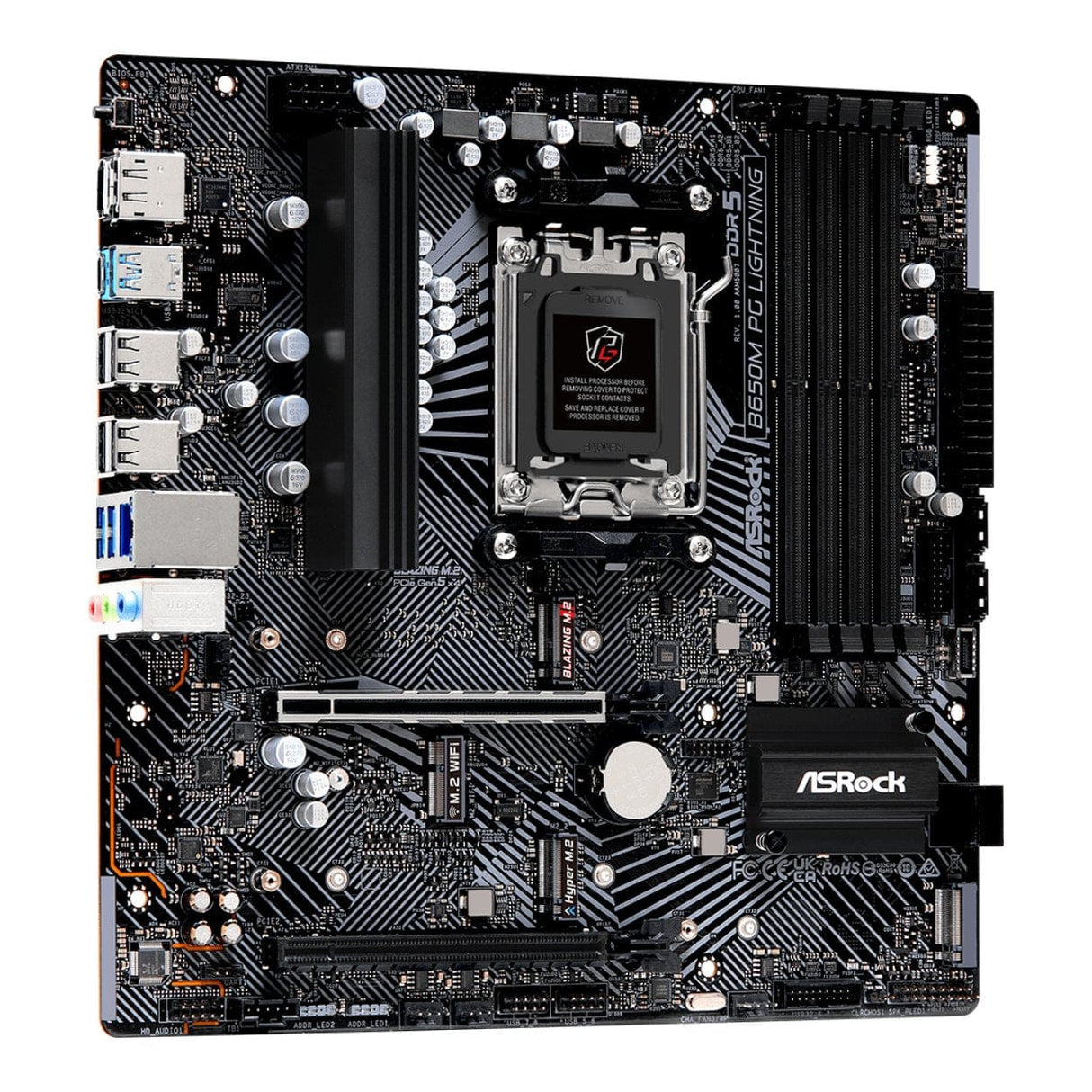 ASRock B650M PG Lightning AMD Socket AM5 micro ATX Motherboard B650M PG LIGHTNING