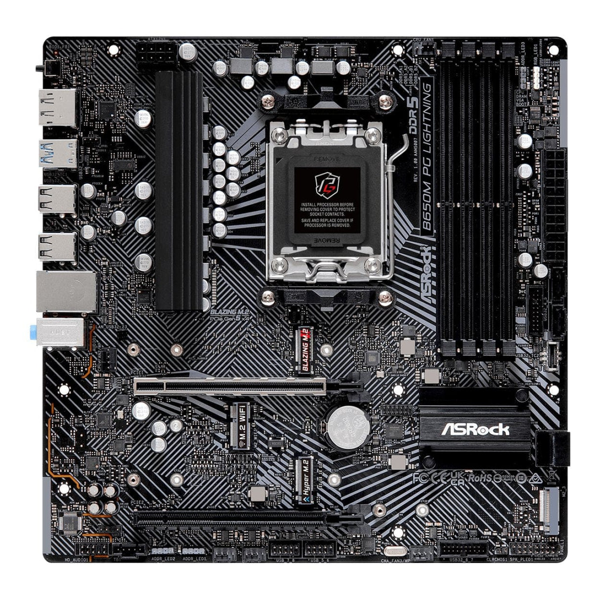 ASRock B650M PG Lightning AMD Socket AM5 micro ATX Motherboard B650M PG LIGHTNING