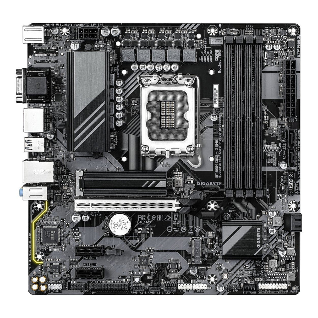 Gigabyte B760M DS3H Gen5 Intel LGA 1700 micro ATX Motherboard