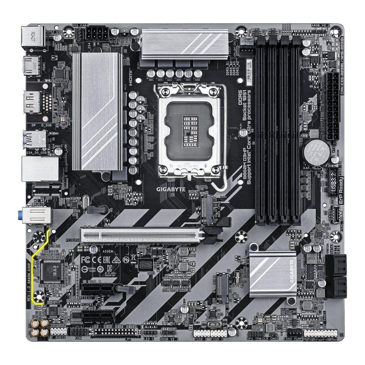 Gigabyte B860M D3HP Intel LGA 1851 Micro-ATX Motherboard