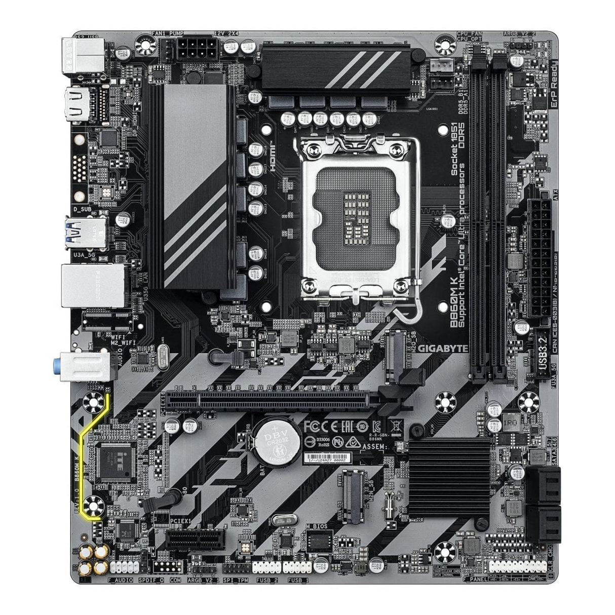 Gigabyte B860M K Intel Socket LGA 1851 Micro ATX Motherboard
