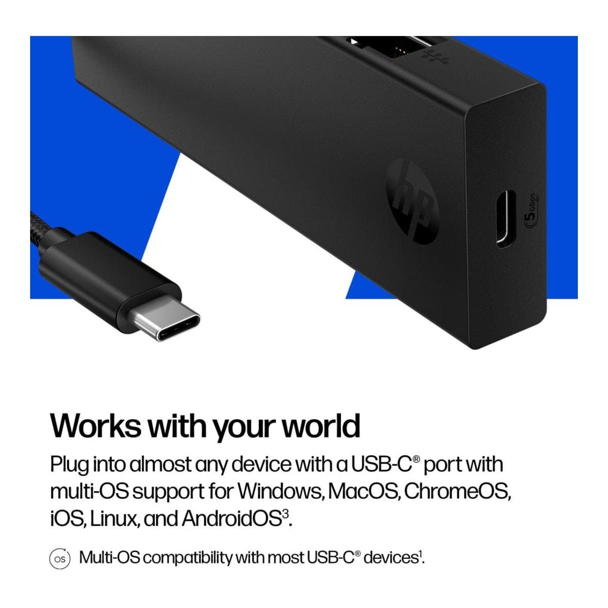 HP Portable 4-in-1 Type-C Ethernet Hub B8SU8UT