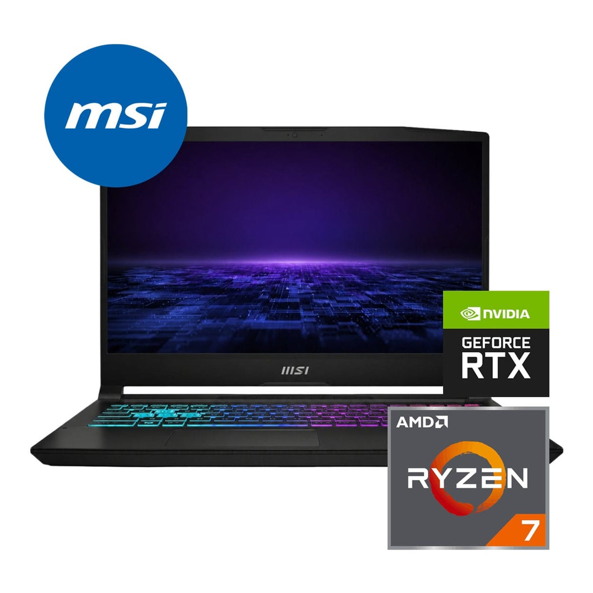MSI Katana A15 B8VE-645ZA 15.6-inch FHD Laptop - AMD Ryzen 7 7735HS 1TB SSD 16GB RAM RTX 4050 Win 11 Home Cosmos Grey