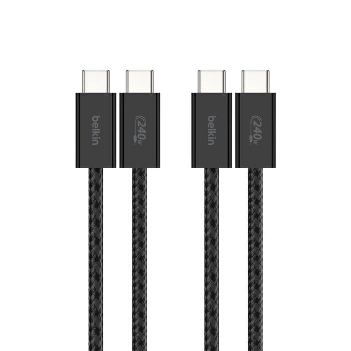 Belkin 240W BoostCharge USB-C to USB-C Cable 2-pack Black BBD009HQ05BK2PK