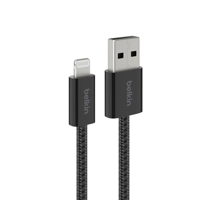 Belkin 2m BoostCharge USB-A Cable with Lightning Connector 2-pack Black BBD012HQ05BK2PK