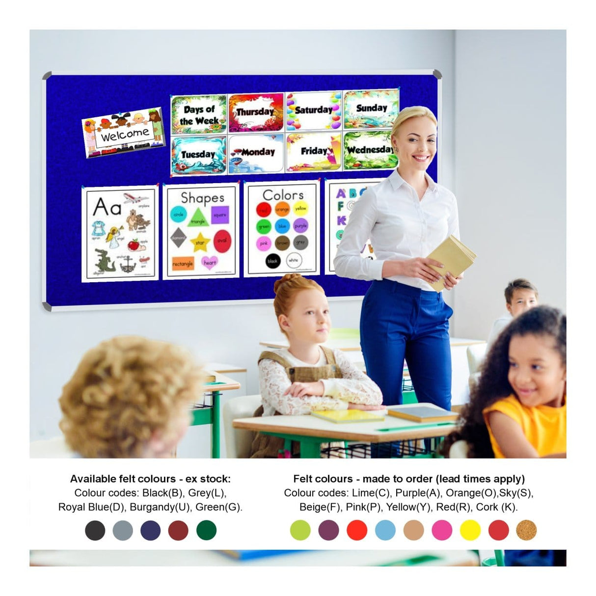 Parrot Info Board Aluminium Frame 1500x900mm Sky Blue BD0761S