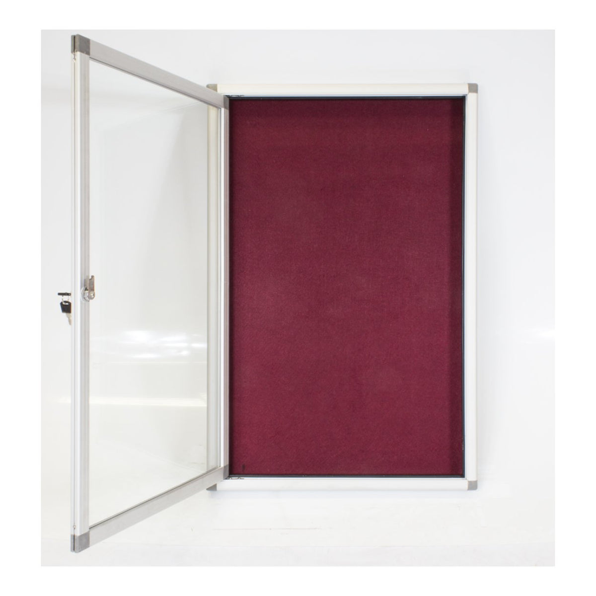Parrot 900mm × 600mm Hinged Pinning Display Case Burgundy BD3825U