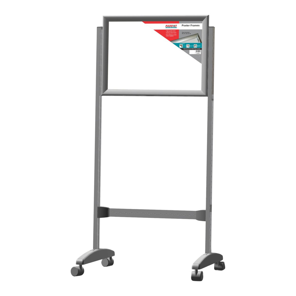 Parrot A0 Poster Frame Stand with Double-Sided Display and Castors BG9400