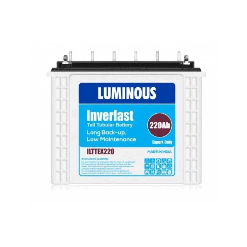 Luminous Inverlast 12V 220Ah Tall Tubular Inverter Battery BIT12V-220Ah