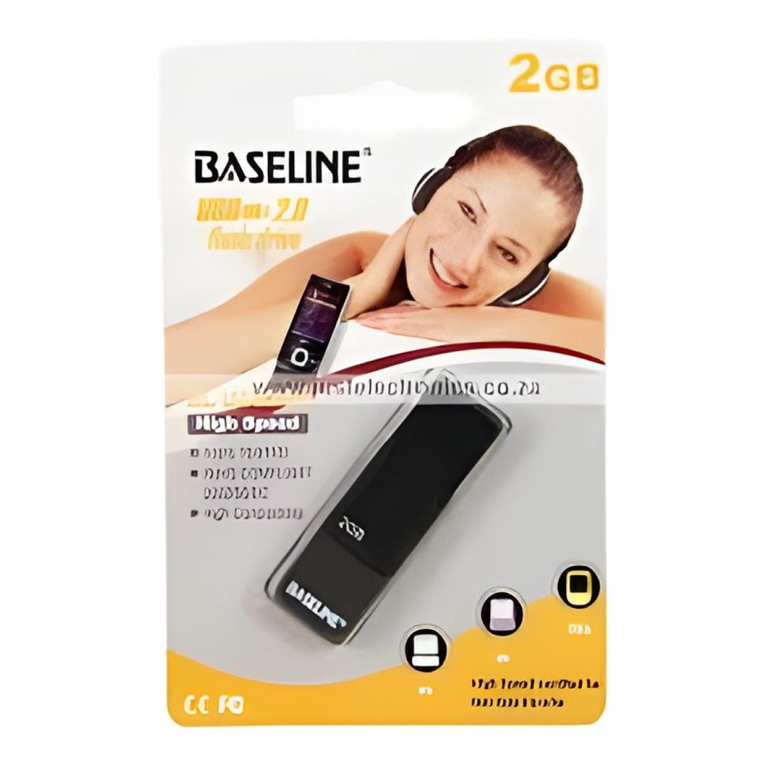 Baseline 2GB USB Type-A Flash Drive Black BL-USB2GB