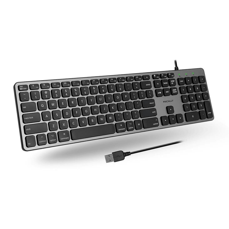 Macally Backlit USB-A Wired Keyboard for Mac BLSLIMKEYPROSG