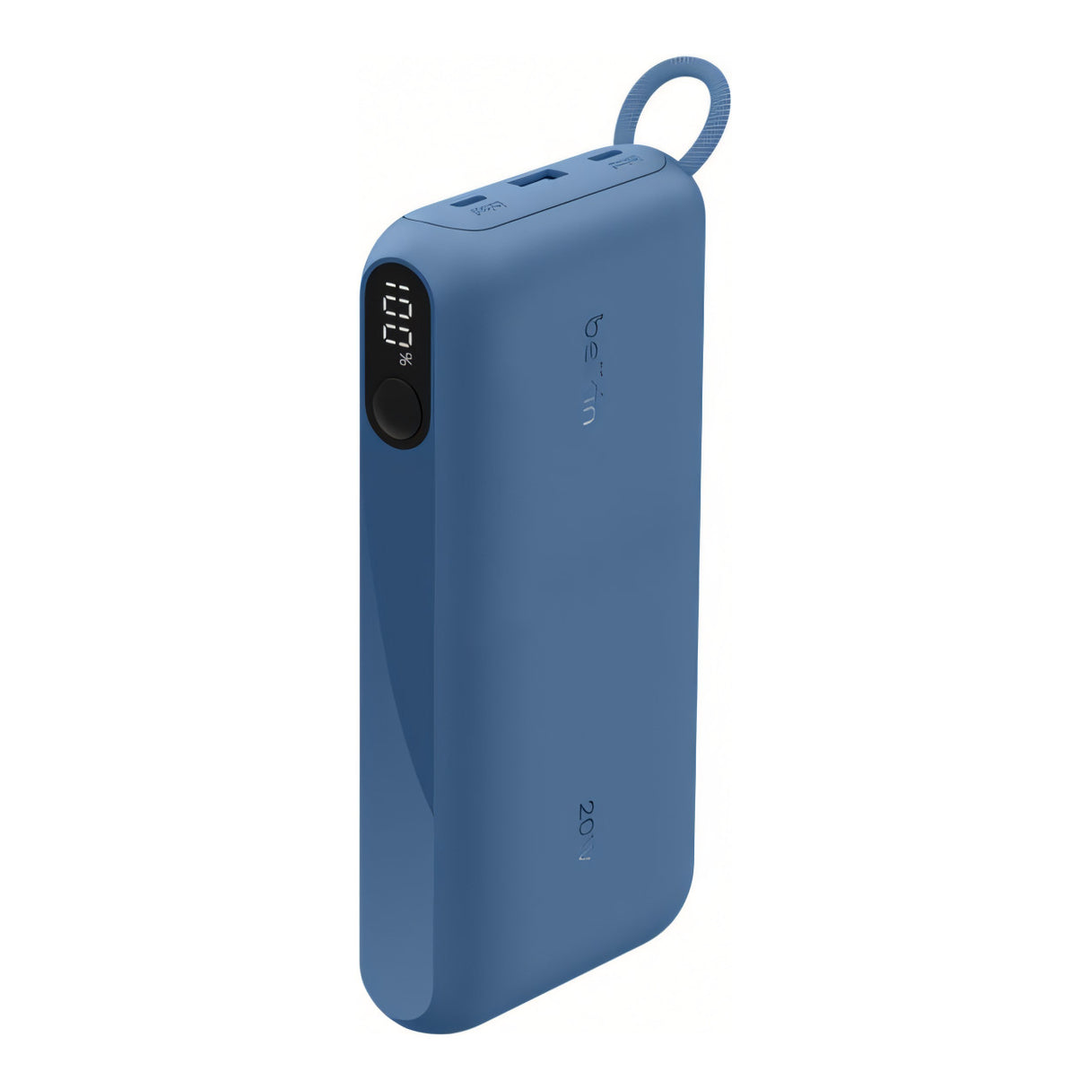 Belkin BoostCharge 20,000mAh 20W Slim USB-C Power Bank with Display - Blue BPB028HQBL