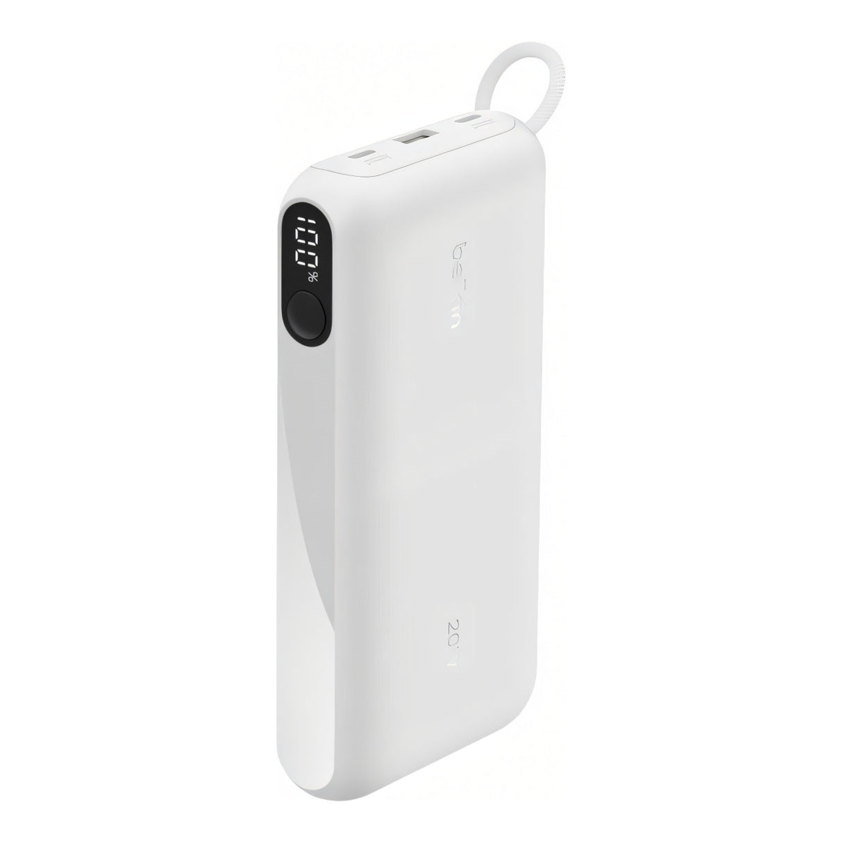 Belkin BoostCharge 20,000mAh 20W Slim USB-C Power Bank with Display - White BPB028HQWH