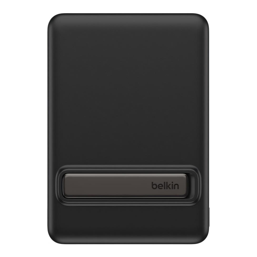 Belkin BoostCharge Qi2 5000mAh 15W Slim Magnetic Power Bank with Kickstand - Black BPD011HQBK