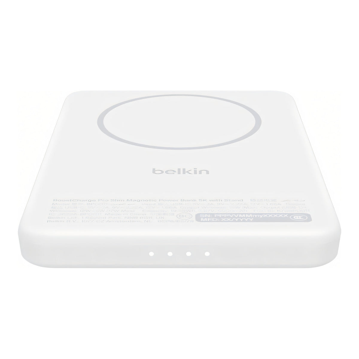 Belkin BoostCharge Qi2 5000mAh 15W Slim Magnetic Power Bank with Kickstand - White BPD011HQWH