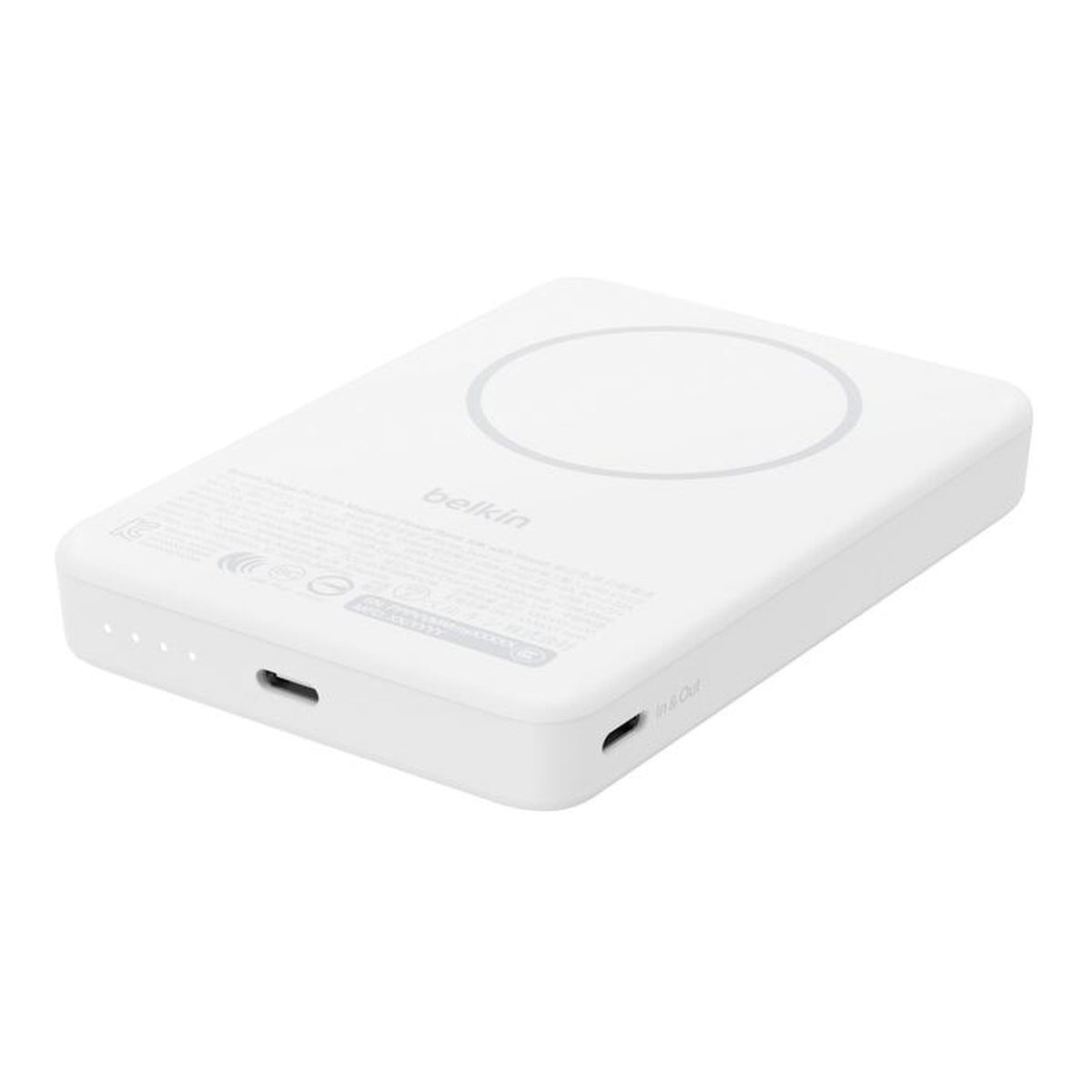 Belkin BoostCharge Slim Magnetic 10000mAh Qi2 15W Power Bank with Kickstand White BPD016HQWH