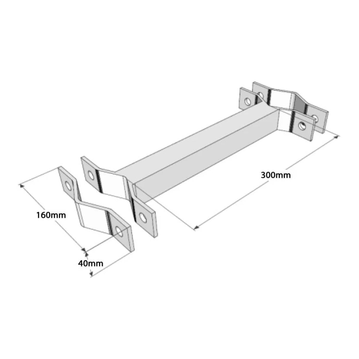 Scoop 300mm Parallel Clamp BRA-PC