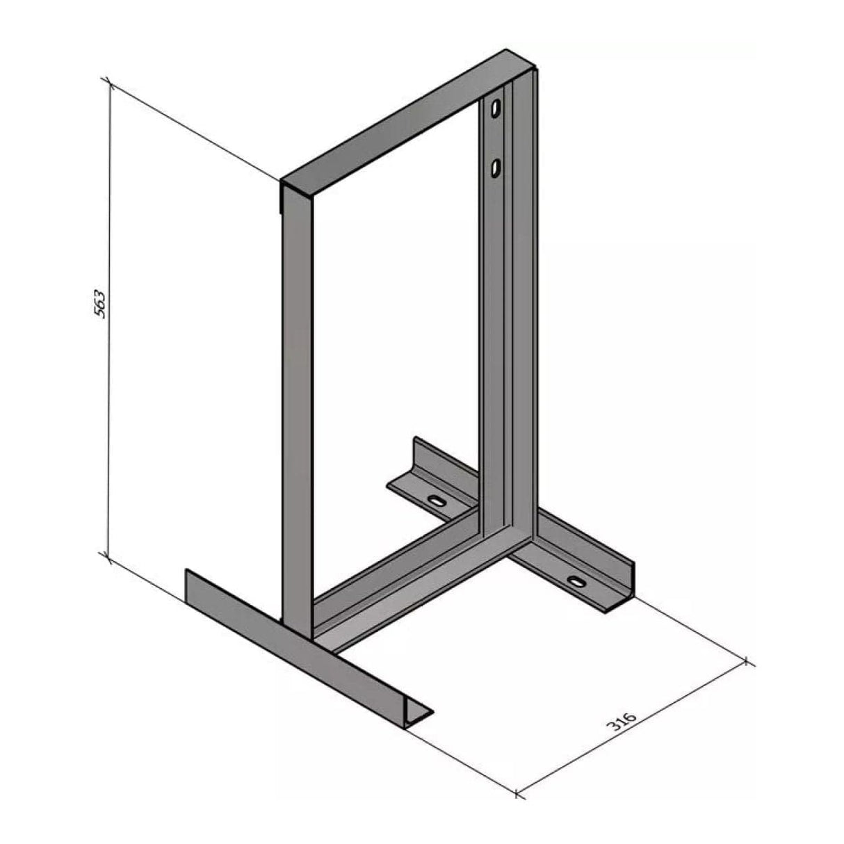 Scoop 40cm Square Bracket Wall Mount BRA-S40