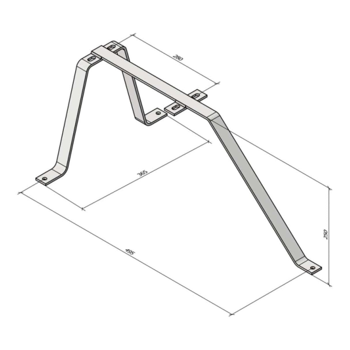 Tripod Wall Bracket 25cm Medium BRA-T-25