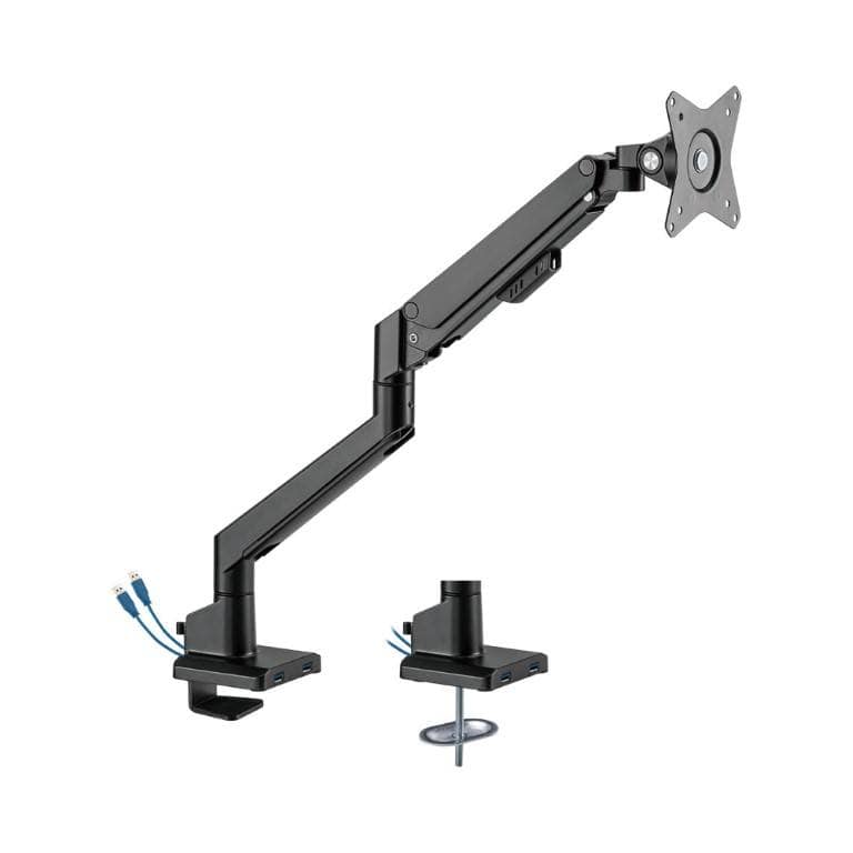 LinkQnet 17 to 32-inch Thin Gas Spring Single Monitor Bracket BRK-LDT62-C012U
