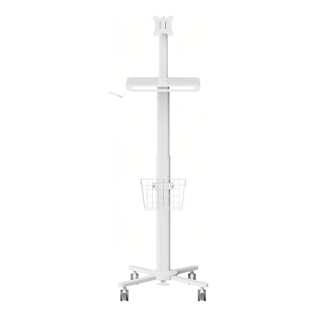 LinkQnet MED13-2 17-32-inch Monitor Mount Pneumatic Height-Adjustable Medical Cart BRK-MED13-2